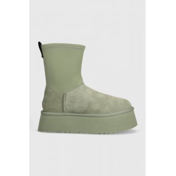 UGG cizme de iarna Classic Dipper culoarea verde, 1144031
