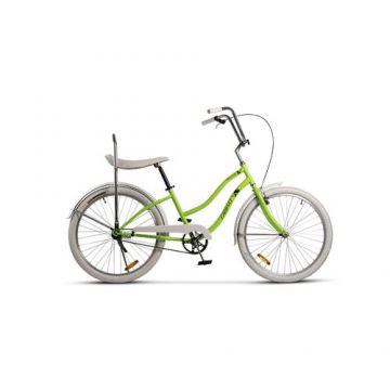 Bicicleta City Carpat Liberta C2694A, Roti 26 Inch, Frana spate Torpedo, Frana fata V-Brake, Cadru Otel, Verde/Negru