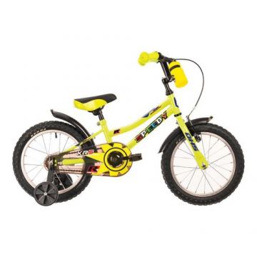 Bicicleta Copii DHS 1601 2022, roti 16 Inch, Sistem franare V-brake Torpedo, Verde