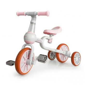 Bicicleta ECOTOYS de Echilibru 4in1 cu Pedale, Roti Laterale