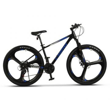 Bicicleta MTB Carpat Evolution C27313M 27.5inch, Schimbator spate Shimano Tourney 7 viteze, Manete Schimbator Secventiale 21 viteze, Jante Magneziu 3 spite, Roti 27.5 inch, Cadru Aluminiu, Frane pe Disc fata/spate, Negru/Albastru