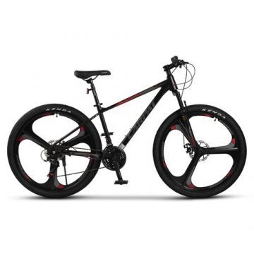 Bicicleta MTB Carpat Evolution C27313M 27.5inch, Schimbator spate Shimano Tourney 7 viteze, Manete Schimbator Secventiale 21 viteze, Jante Magneziu 3 spite, Roti 27.5 inch, Cadru Aluminiu, Frane pe Disc fata/spate, Negru/Gri