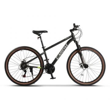 ﻿﻿Bicicleta MTB Carpat Forever C27302B 27.5inch, Schimbator spate Shimano Tourney TZ, Roti 27.5 Inch, Manete Schimbator Secventiale, 21 Viteze, Frane Disc fata/spate, Negru/Gri