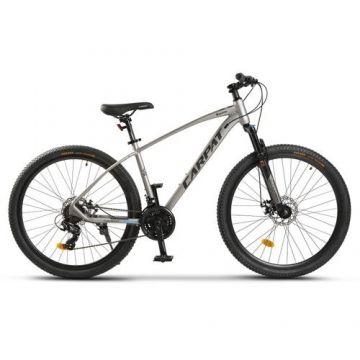 Bicicleta MTB Carpat Invictus C2757C 27.5inch, Transmisie Shimano Tourney 7x3, Cadru Aluminiu, Roti 27.5 Inch, Frane Shimano mecanice pe Disc, Furca cu blocator, Gri/Negru