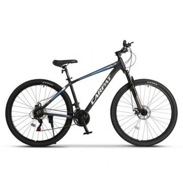 Bicicleta MTB Carpat Montana C2999A 29inch, Schimbator spate Shimano Tourney TZ 7 viteze, Manete schimbator Secventiale 21 Viteze, Cadru Aluminiu, Roti 29 Inch, Frane pe Disc mecanice, Negru/Albastru