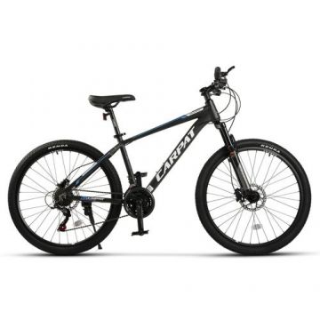 Bicicleta MTB Hidraulica Carpat Acura C2699H 26inch, Schimbator spate Shimano Tourney TZ 7 viteze, Manete Schimbator MicroNew, 21 viteze, Cadru Aluminiu, Roti 26 Inch, Frane Hidraulice, Negru/Albastru/Alb