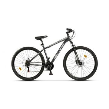 Bicicleta MTB-HT Velors Challange V2910A, Roti 29 Inch, Manete Schimbator Secventiale 21 Viteze, Frane Disc fata/spate (Gri/Argintiu)