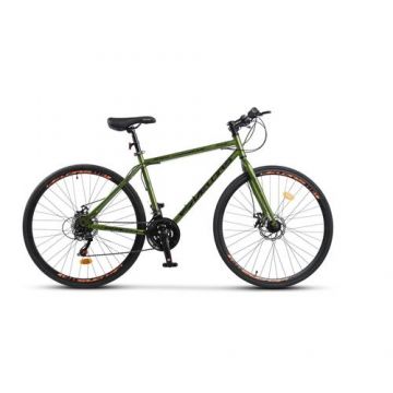 Bicicleta MTB-HT Velors V27305A, Schimbator Shiming TZ, 21 Viteze, Roti 27.5 Inch, Frane pe Disc, Verde/Negru