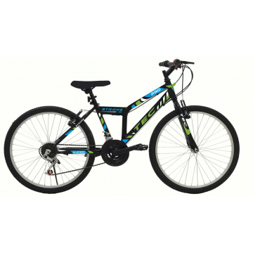 Bicicleta MTB Tec Strong, culoare negru/verde, roata 26