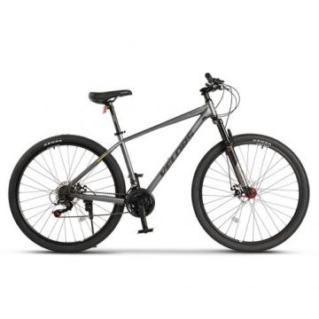 ﻿﻿Bicicleta MTB Velors Rambler V29311A 29inch, Schimbator spate Shimano Tourney TZ, Roti 29 Inch, Manete Schimbator Secventiale 21 Viteze, Frane Disc fata/spate, Gri/Negru