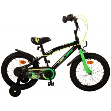 Bicicleta pentru baieti Volare Super GT, 16 inch, culoare negru/verde, frana de mana fata si spate