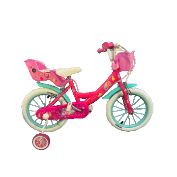 Bicicleta pentru fete Barbie, 16 inch, culoare roz, frana de mana fata si spate