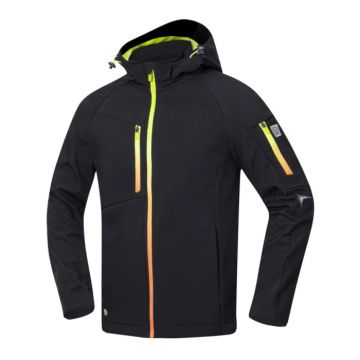 Jacheta softshell CREATRON - negru neon