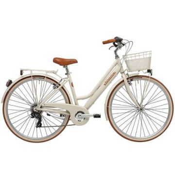 Bicicleta Adriatica Retro Lady, roti 28inch, cadru 45 cm, FranetV-BRAKE  (Crem)