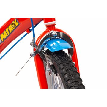 Bicicleta cu roti ajutatoare si sticluta de apa cu suport Paw Patrol Red 16 inch