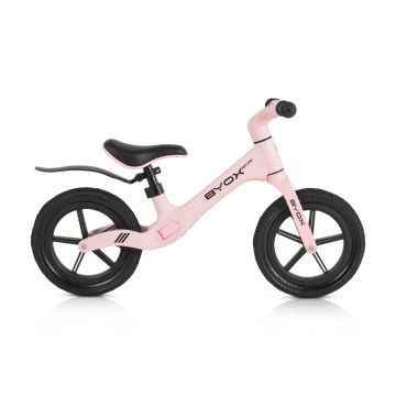 Bicicleta fara pedale Byox 12 inch cu stepper picioare lateral pliabil Next Step Pink
