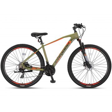 Bicicleta MTB Umit Camaro, culoare kaki/portocaliu, roata 29