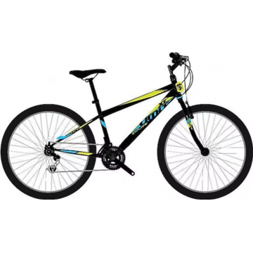 Bicicleta MTB UMIT Explorer Man, culoare negru/lime, roata 24