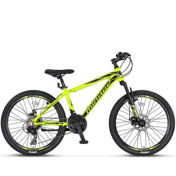 Bicicleta MTB Umit Mirage 2D, 21 viteze, culoare lime, roata 26