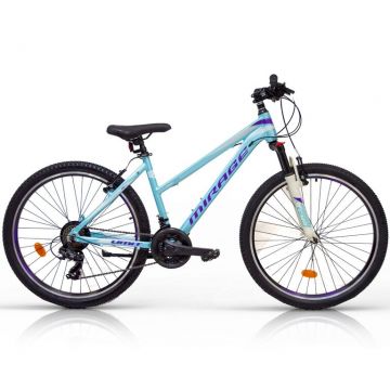 Bicicleta MTB Umit Mirage Lady, 21 viteze, culoare turcoaz, roata 24