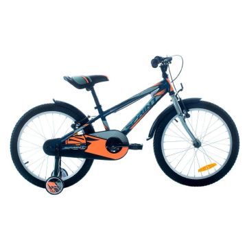 Bicicleta pentru baieti Max Bike Sprint Casper 18 inch Albastru, Portocaliu Neon