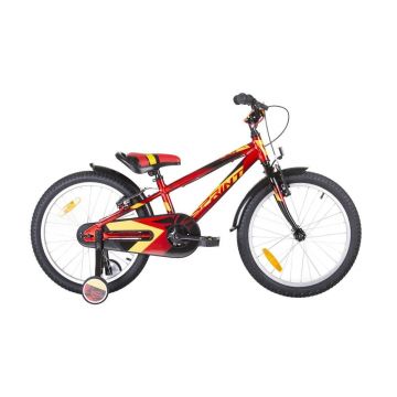 Bicicleta pentru baieti Max Bike Sprint Casper 18 inch Rosu, Galben