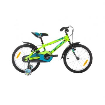Bicicleta pentru baieti Max Bike Sprint Casper 18 inch Verde Neon