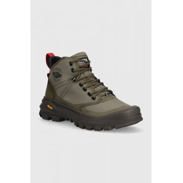 Palladium pantofi inalti PALLARIDER MID WP+ barbati, culoarea verde, 79108.309.M