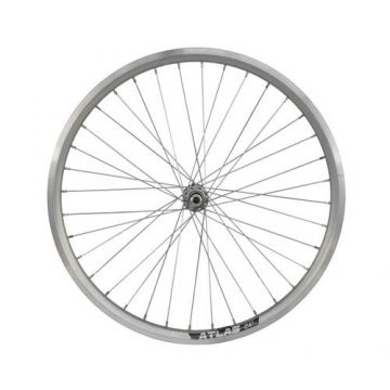 Roata Fata 24inch Cerurim, Janta Dubla Atlas, 507X18, V-Brake, 36H, Argintie