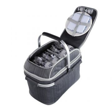 Cos pentru picnic BE NOMAD SEP117, 4 persoane, 29 accesorii, 23 l, termoizolat (Gri)