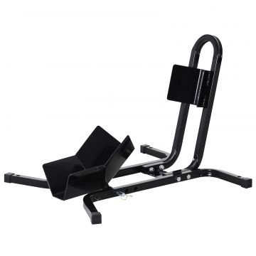 HOMCOM Suport pentru Motocicletă Reglabil pe 3 Nivele, Sistem de Blocare Roți Motocicletă în Metal cu Găuri, 60x55x43 cm, Negru