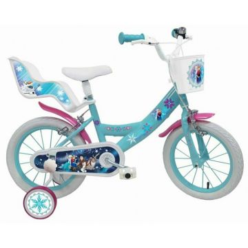 Denver - Bicicleta cu pedale , Disney Frozen, 14 , Cu roti ajutatoare, Multicolor