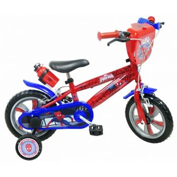 Denver - Bicicleta cu pedale , Spiderman, 12 , Cu roti ajutatoare, Multicolor