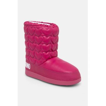 Love Moschino cizme de iarna culoarea roz, JA24082G1LISE626