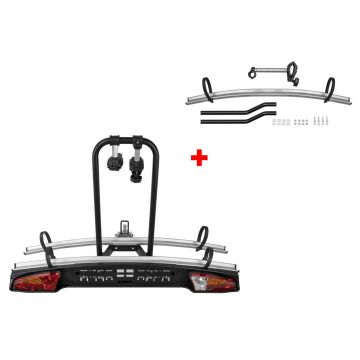 Suport biciclete Menabo Merak Tilting Plus pentru 3 biciclete cu prindere pe carligul de remorcare