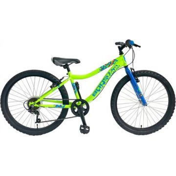 Bicicleta Copii Booster 2023 Plasma, roti 24 Inch, cadru otel, Frana V-Brake, 6 Viteze,  Galben
