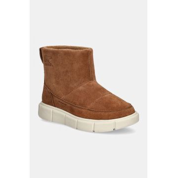 Sorel cizme de zapada din piele intoarsa SOREL EXPLORER III SLIP culoarea maro, 2077971242
