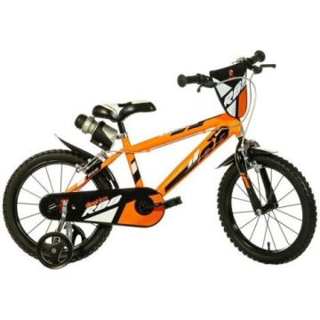 Bicicleta copii 4-6 ani, 16 inch, Portocaliu, Dino Bikes DB416U26R88
