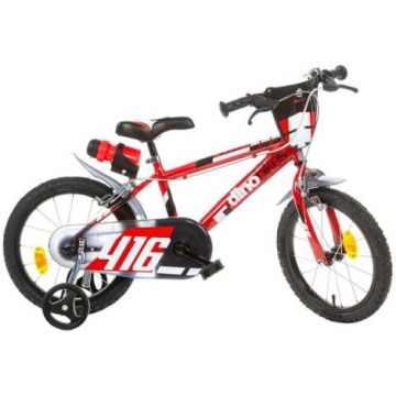 Bicicleta copii 4-6 ani, 16 inch, Rosu, Dino Bikes DB416US06