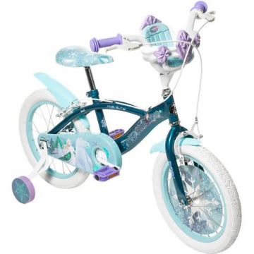 Bicicleta pentru copii Huffy Disney Frozen, roti 16inch (Mov/Alb)