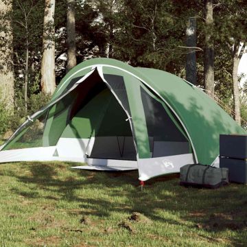 Cabină cort de camping, 4 persoane, verde, impermeabil