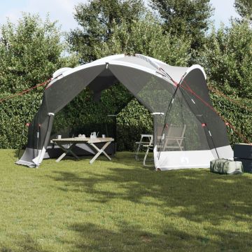Plasă de țânțari pentru camping cu uși Gri pentru 8 persoane, impermeabilă