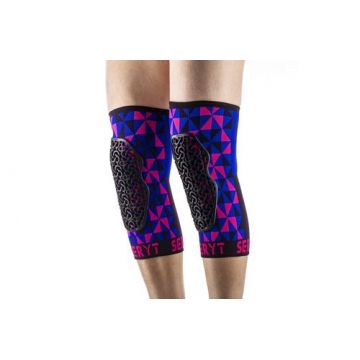 Protectii genunchi Seryt Arlecchino L/XL, Roz/Albastru