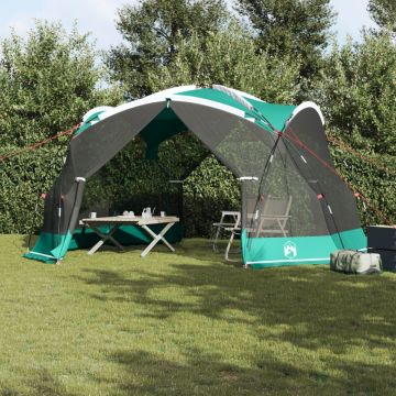 Răndurugă pentru camping cu uși Verde pentru 4 persoane, Impermeabil