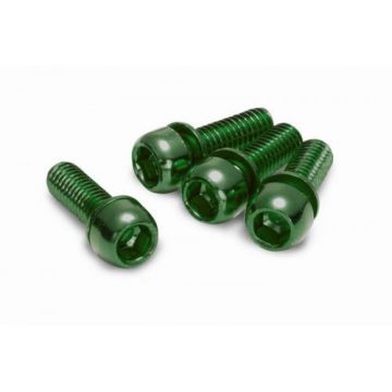 Set 4 suruburi otel Reverse pentru etrier, Verde