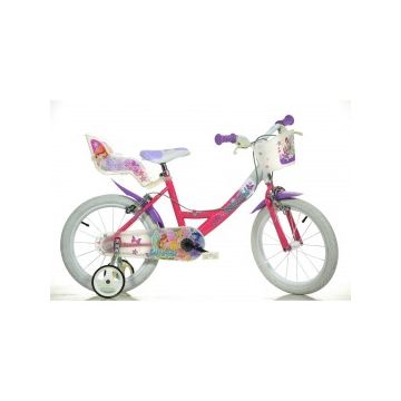 Bicicleta copii 4-6 ani, 16 inch, Winx, Dino Bikes DB164R WX7