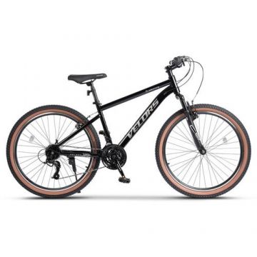 Bicicleta MTB Velors Mercury V26301G, roti 26inch,  cadru 431 mm, 21 viteze, Sistem de franare mecanic pe disc, Negru/Gri