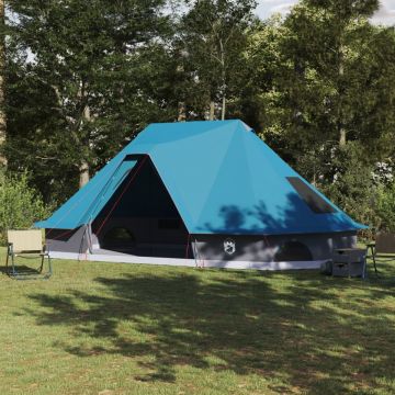Cort de familie Tipi Albastru pentru 10 persoane impermeabil