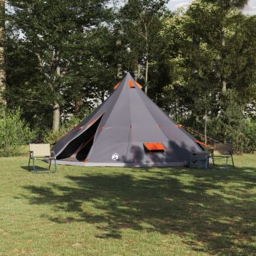 Cort de familie tipi gri și portocaliu 12 persoane impermeabil