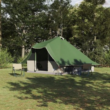 Cort de Familie Tipi Verde 8-Persoane Impermeabil